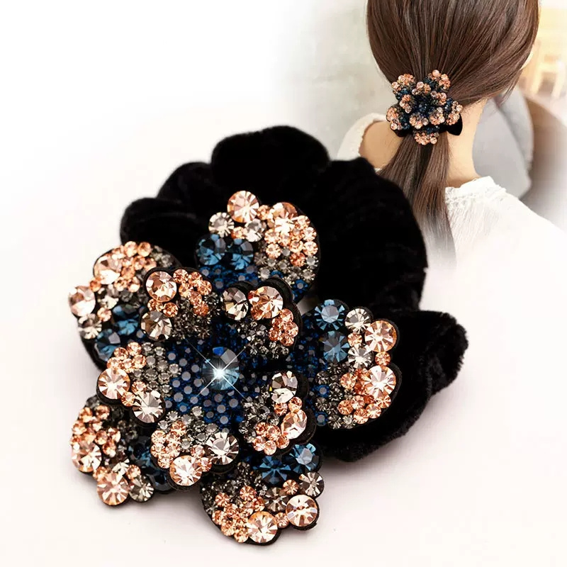 Women Rhinestone Scrunchies Ve - огляд і ціна Silicone Band Women