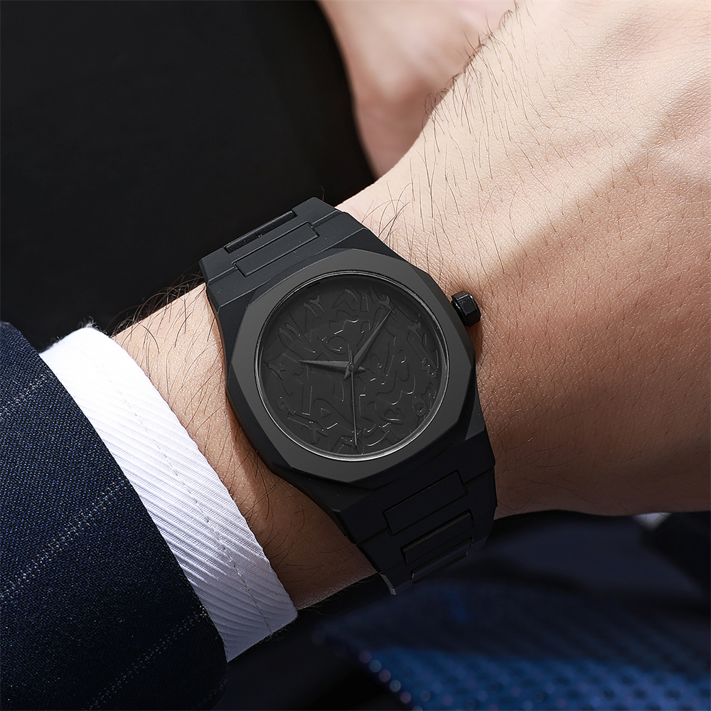 Men's Fashion Simple Black Lar - огляд і ціна Butterfly Clasp Deployant