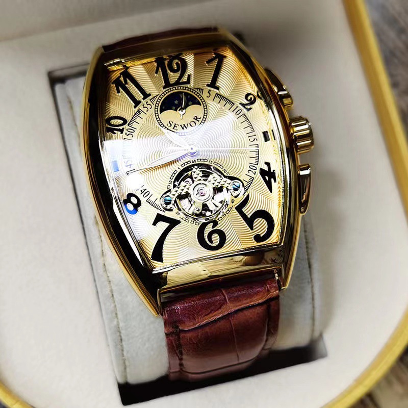 SEWOR Mechanical Watch Men Gol - огляд і ціна Seiko Watch Presage