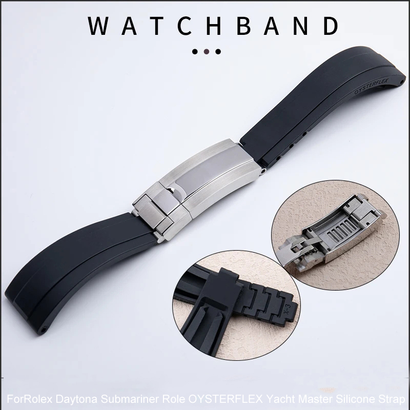 Rubber Short Buckle Watchband  - огляд і ціна Rolex Watch Submariner