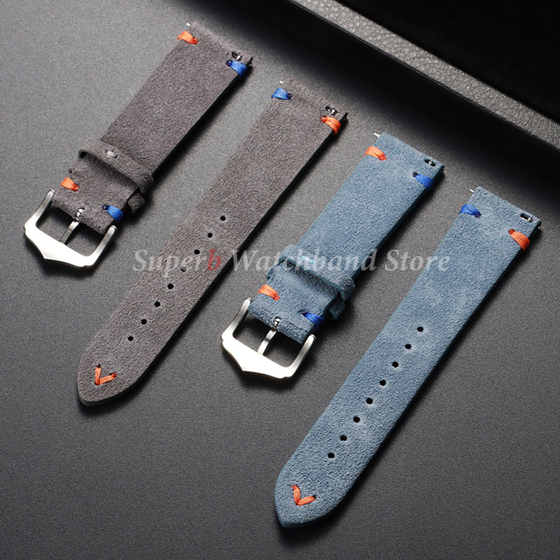 Suede Leather Watch Strap 18mm - огляд і ціна Suede Strap Watch