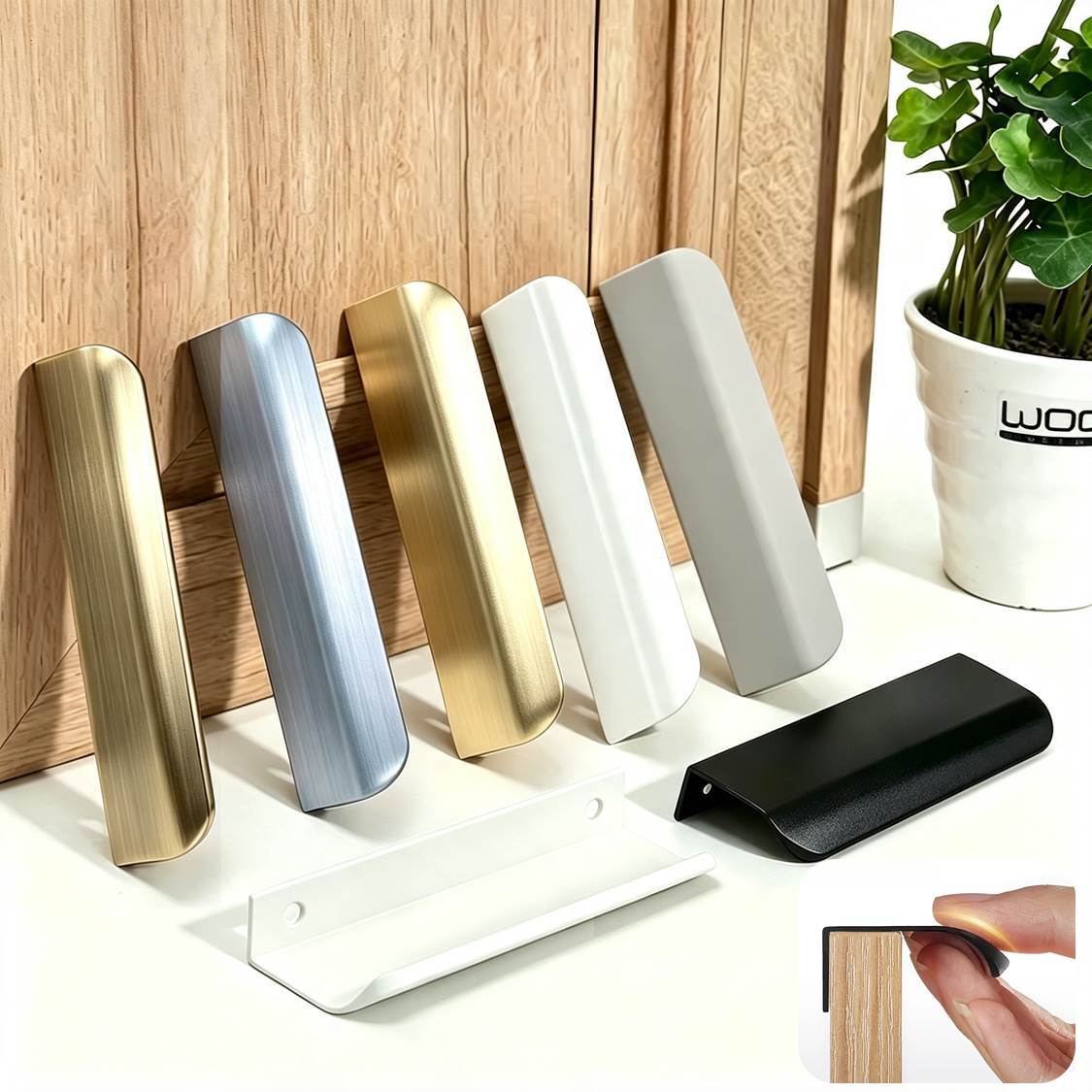 Hidden Aluminum Cabinet Pulls  - огляд і ціна Curved Spring Bar