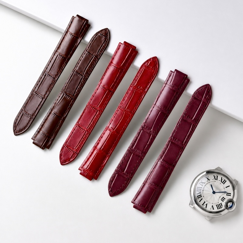 Leather Watch Strap Double Con - огляд і ціна Cartier Watch Ballon Bleu