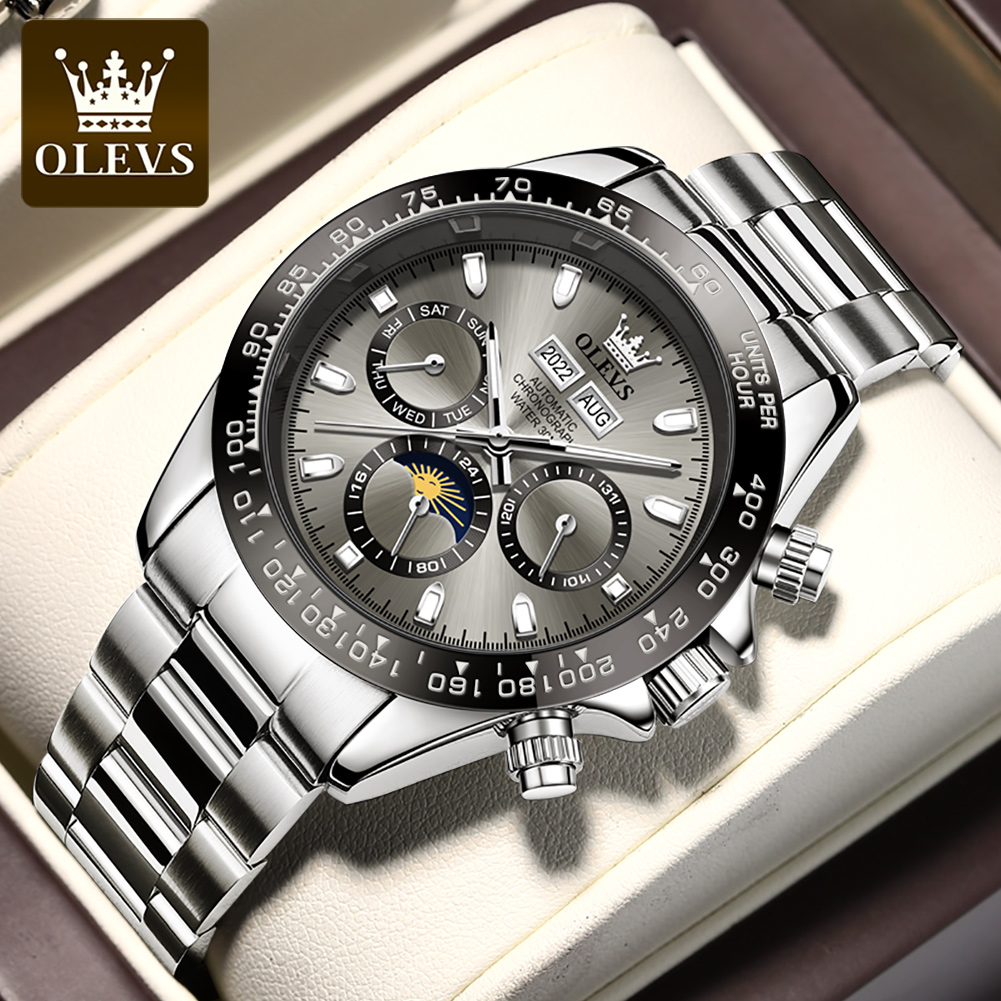 OLEVS 6654 Luxury Mens Watch C - огляд і ціна Seiko Watch 5 Sports