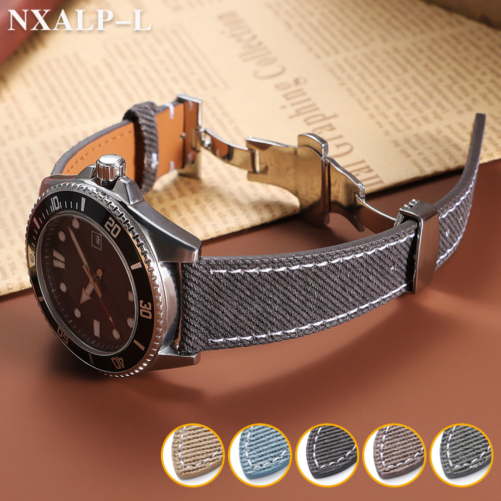 Denim Sailcloth Watchbands Lea - огляд і ціна Suede Strap Watch