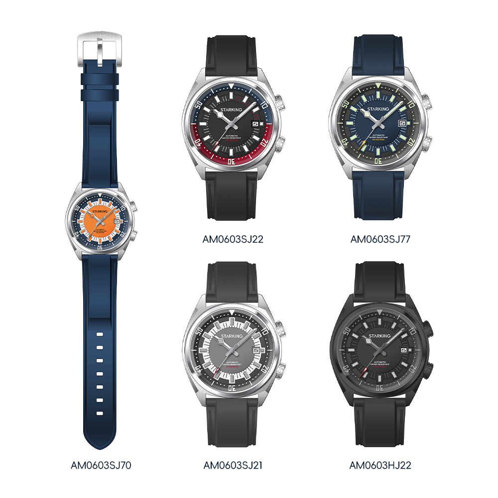 STARKING Men's Automatic 8215  - огляд і ціна Rubber Strap Diver