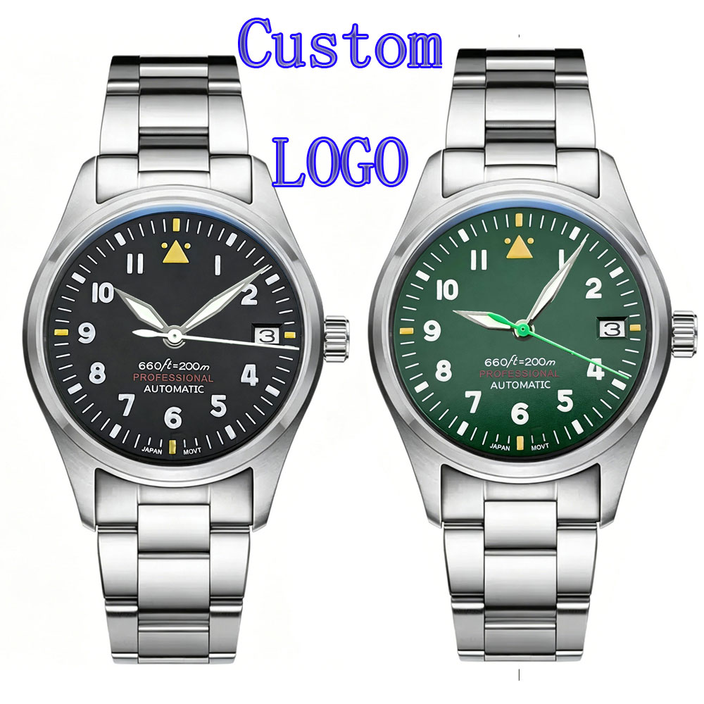 Custom LOGO 36mm 39mm Pilot Wa - огляд і ціна Stainless Bracelet Diver