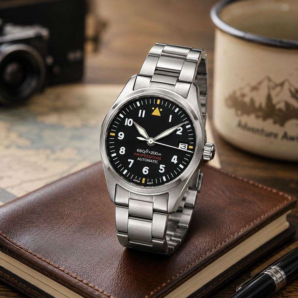 Custom LOGO 36mm 39mm Pilot Wa - огляд і ціна Stainless Bracelet Diver
