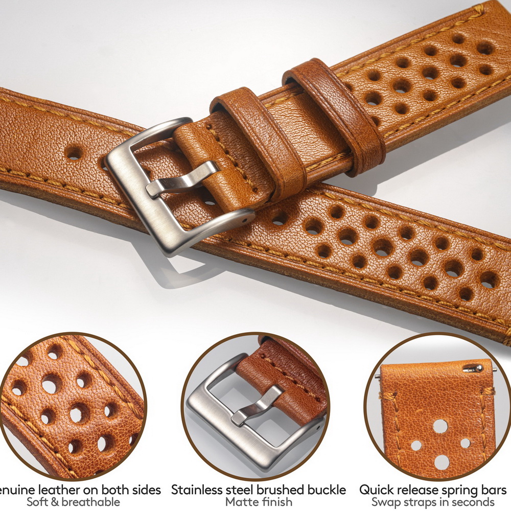 Hemsut Cowhide Watch Band Quic - огляд і ціна Suede Strap Watch