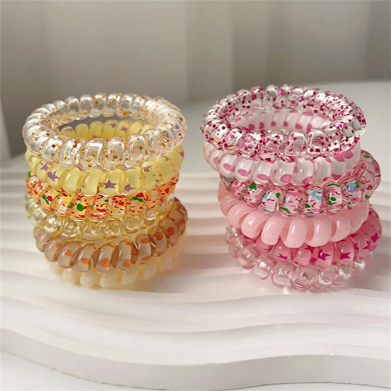 6pcs Colorful Resin Jelly Spir - огляд і ціна Silicone Band Women