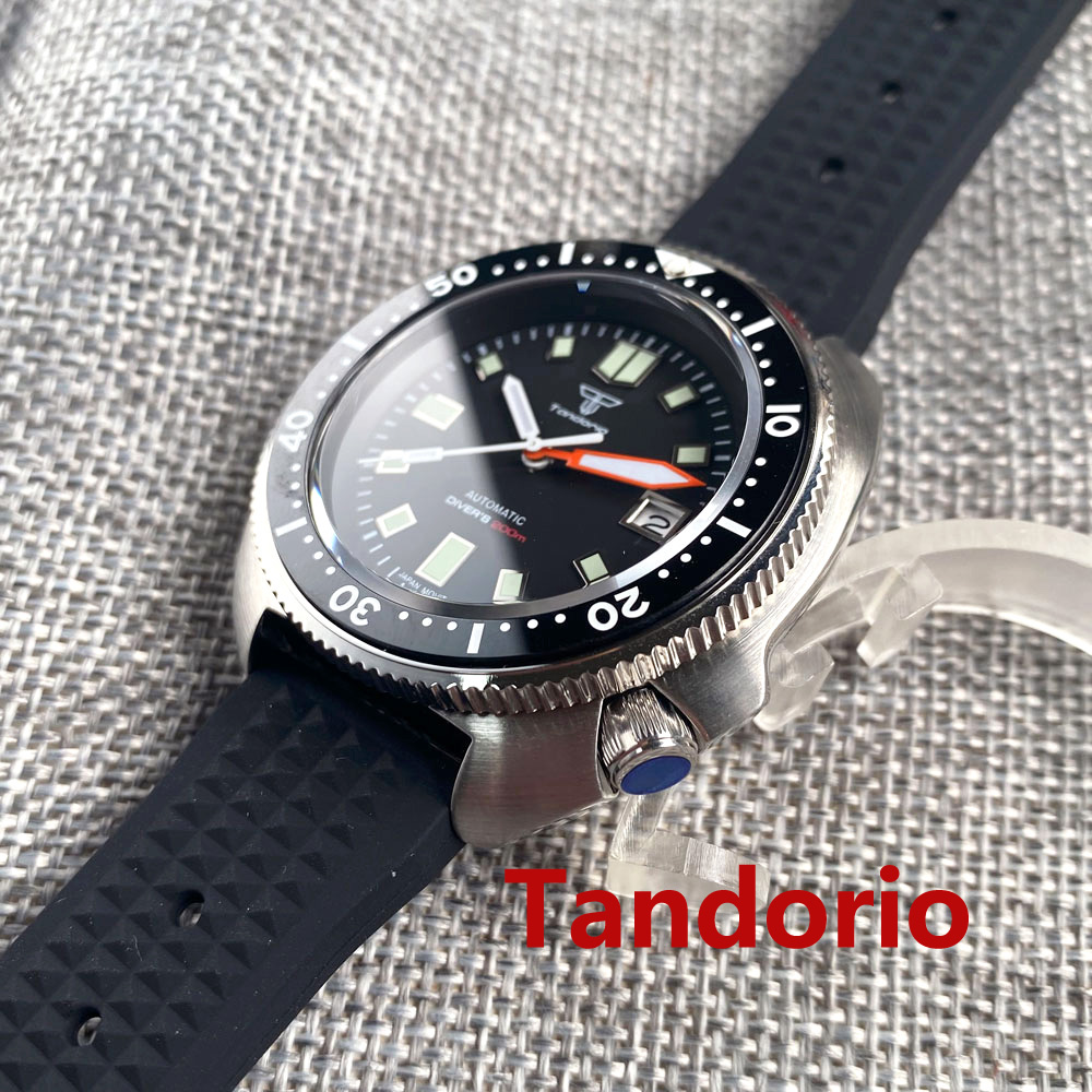 Tandorio 44mm Japan NH35/PT500 - огляд і ціна Rubber Strap Diver