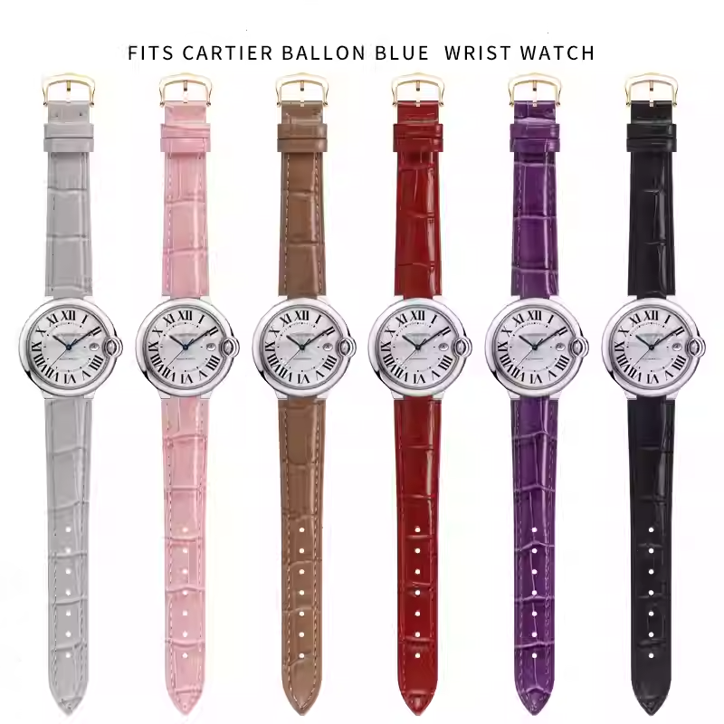 Convex bamboo-grain genuine le - огляд і ціна Cartier Watch Ballon Bleu